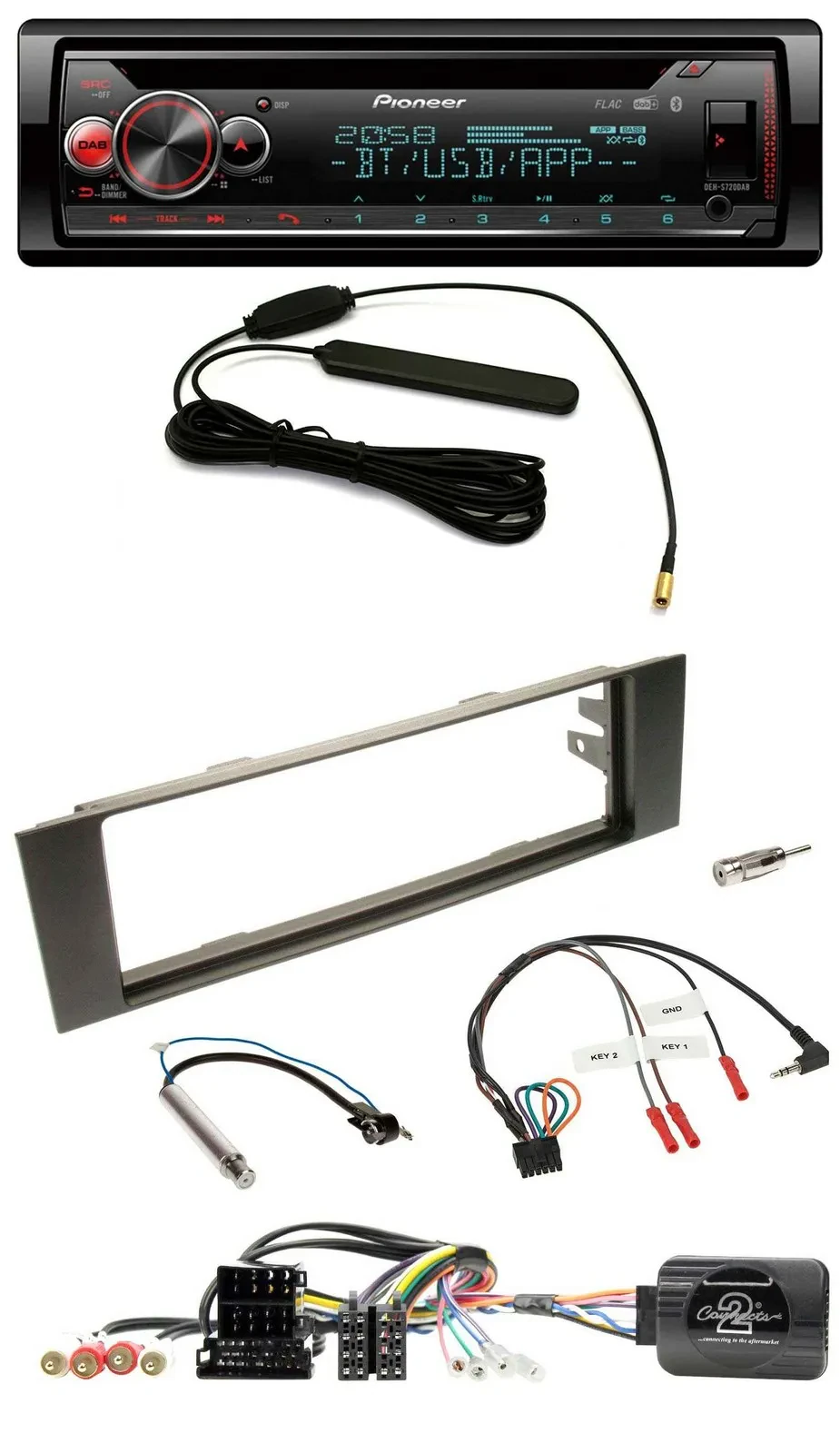 Pioneer USB DAB Lenkrad Bluetooth CD Autoradio für Audi A3 (2003-2006)