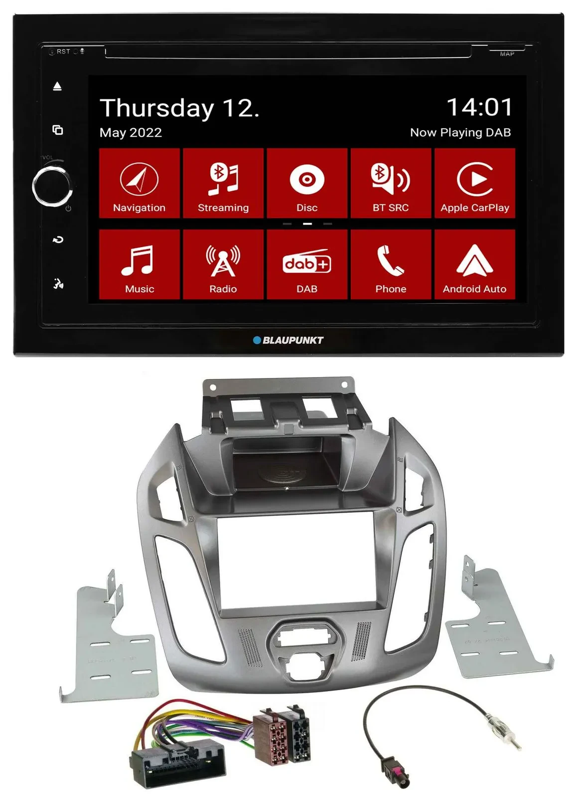 Blaupunkt MP3 DVD Bluetooth DAB 2DIN USB Autoradio für Ford Transit 2013-2018 oh