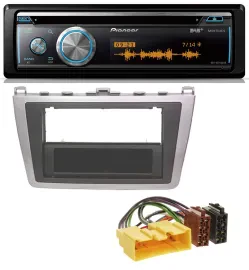 Автомагнитола Pioneer MP3 DAB USB CD Bluetooth для Mazda 6 (2008–2012), серебристо-черная