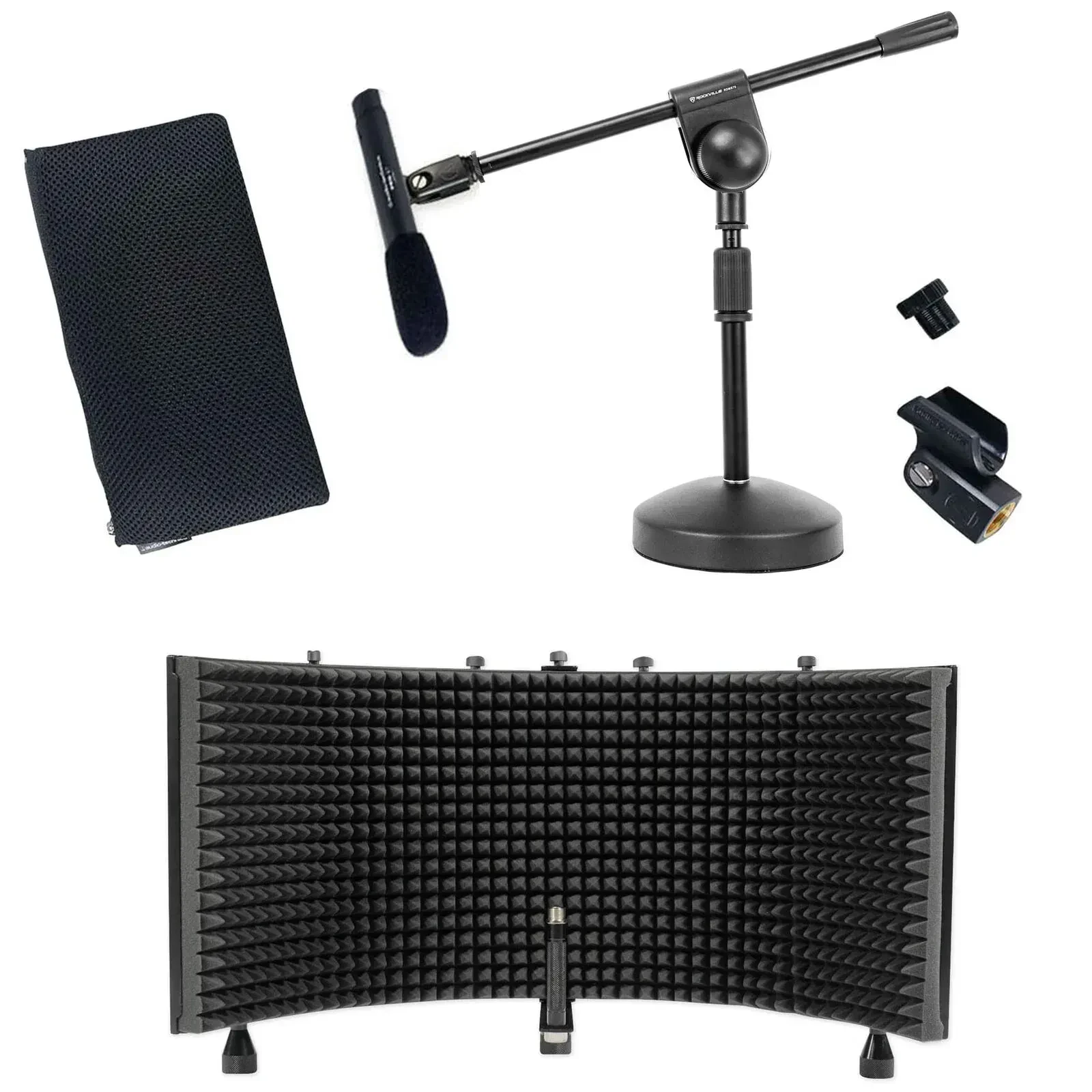 Микрофон конденсаторный Audio-Technica PRO 37 (набор) с микрофонной стойкой и изоляционным экраном