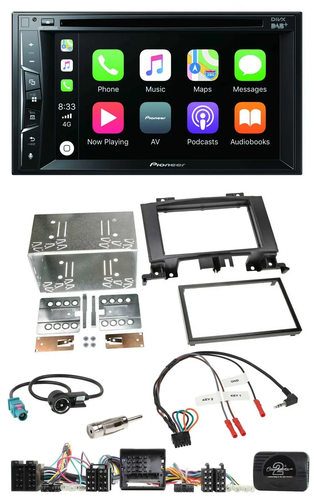 Pioneer Lenkrad USB DVD Bluetooth DAB 2DIN Autoradio für Mercedes Sprinter Audio