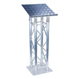 Global Truss GT-Lectern F34 Square Truss Style Lectern w Diamond Plate Finish