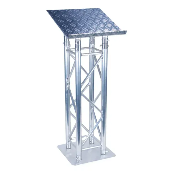 Global Truss GT-Lectern F34 Square Truss Style Lectern w Diamond Plate Finish