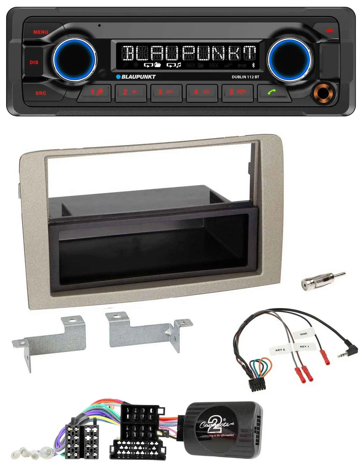 Blaupunkt MP3 Bluetooth USB Lenkrad Autoradio für Lancia Musa 2004-2012