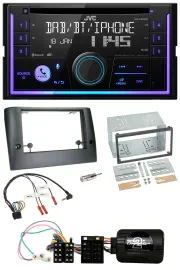 Автомагнитола для Fiat Stilo 2005–2007 JVC 2DIN, DAB, Bluetooth, CD, USB