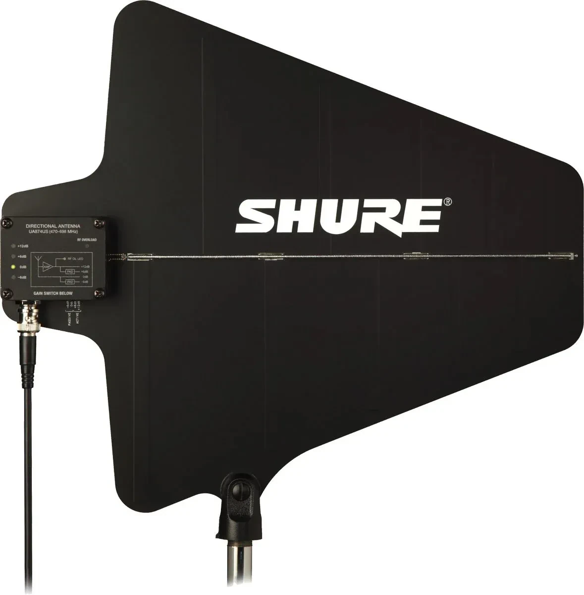 Антенна для радиосистем Shure UA874X активная направленная с переключателем усиления