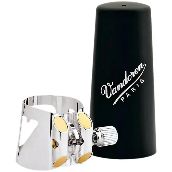 Лигатура для альт-кларнета Vandoren Optimum Clarinet Ligatures Alto Clarinet - Silver-Plated W/ Plastic Cap