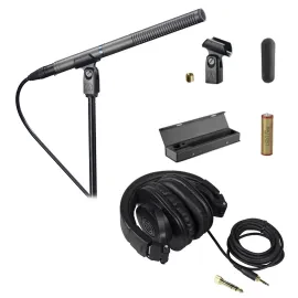 Микрофон для видео/вещания Audio-Technica AT897 конденсаторный с кейсом и наушниками ATH-M30X