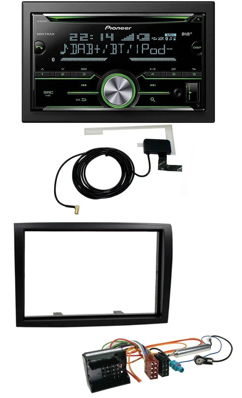 Pioneer CD USB MP3 Bluetooth 2DIN DAB Autoradio für Citroen Jumper 06-11 schwarz