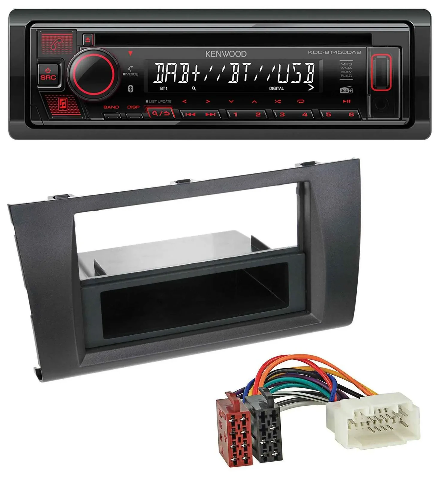 Kenwood MP3 CD USB Bluetooth DAB Autoradio für Suzuki Swift (2006-2010)