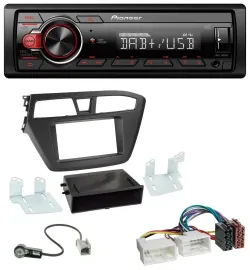 Pioneer MP3 1DIN DAB USB AUX Autoradio für Hyundai i20 (2014-2020)