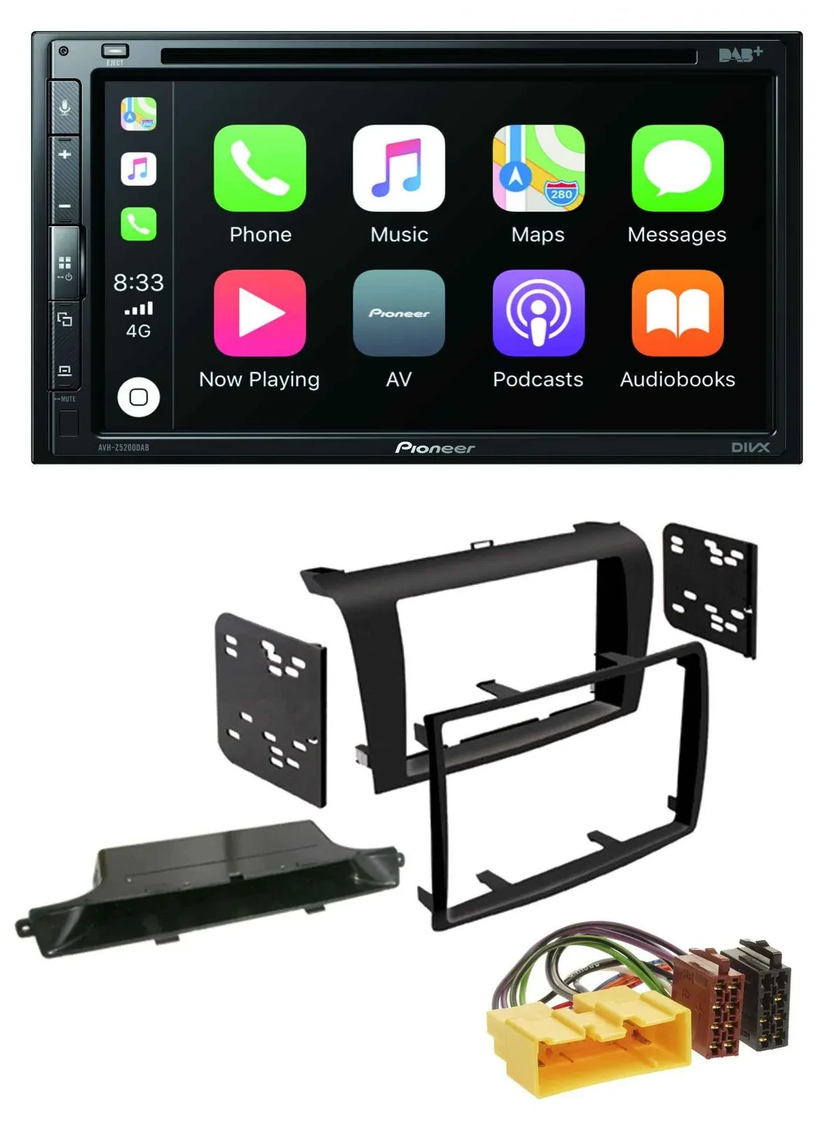 Автомагнитола для Mazda 3 (2003–2009) Pioneer 2 DIN, DVD, MP3, DAB, Bluetooth, USB
