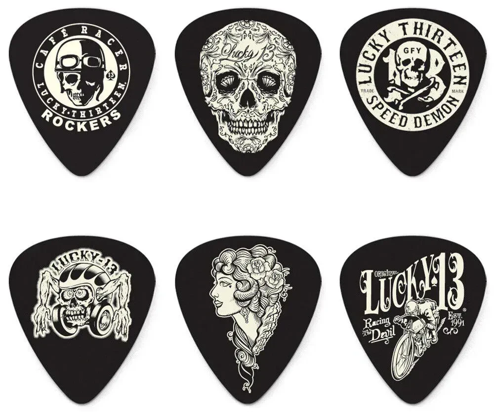 Медиаторы Dunlop L13CP Lucky 13 Series III 0.73 (6 штук)