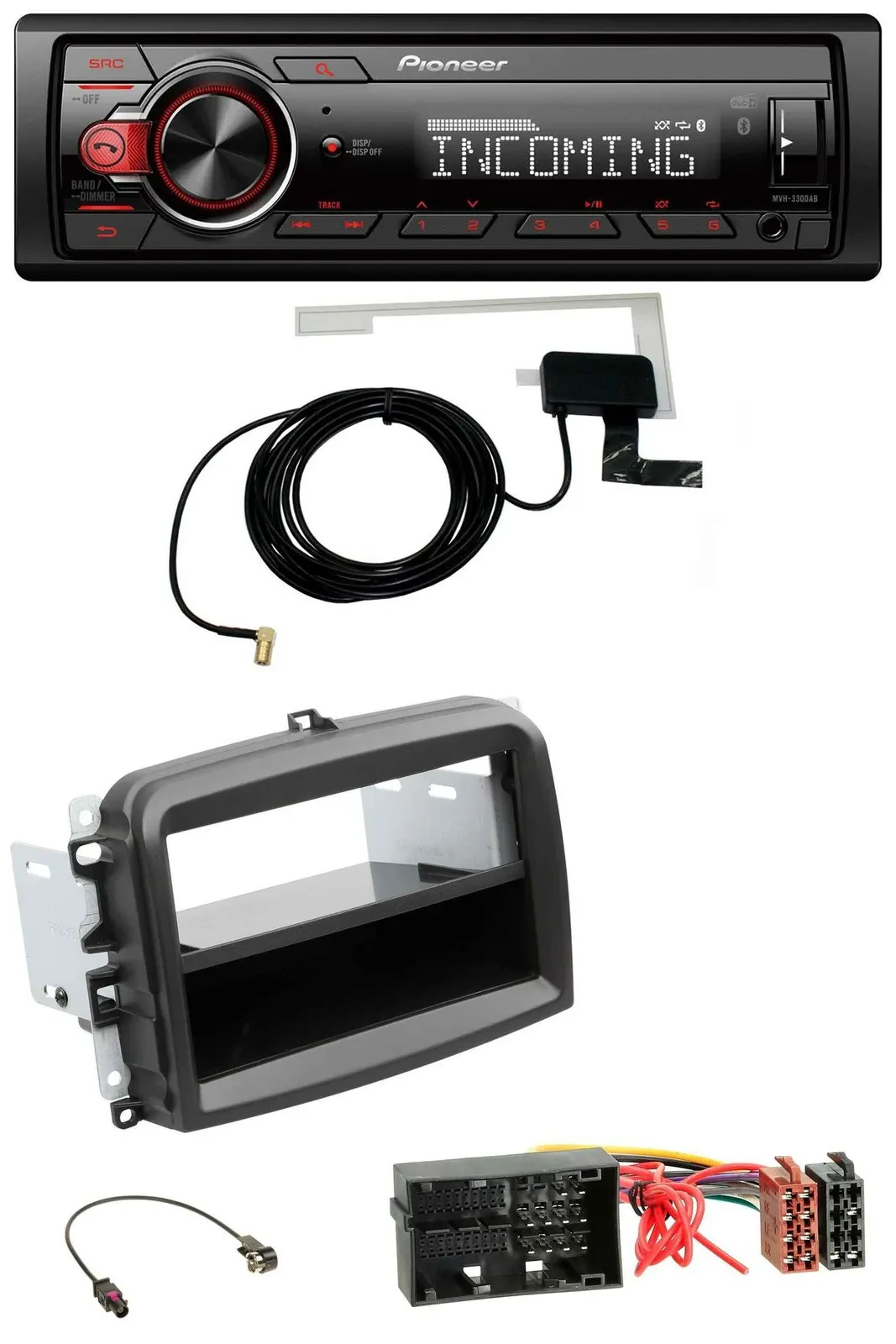 Pioneer MP3 AUX CD DAB USB Autoradio für Fiat 500 L (ab 2012)