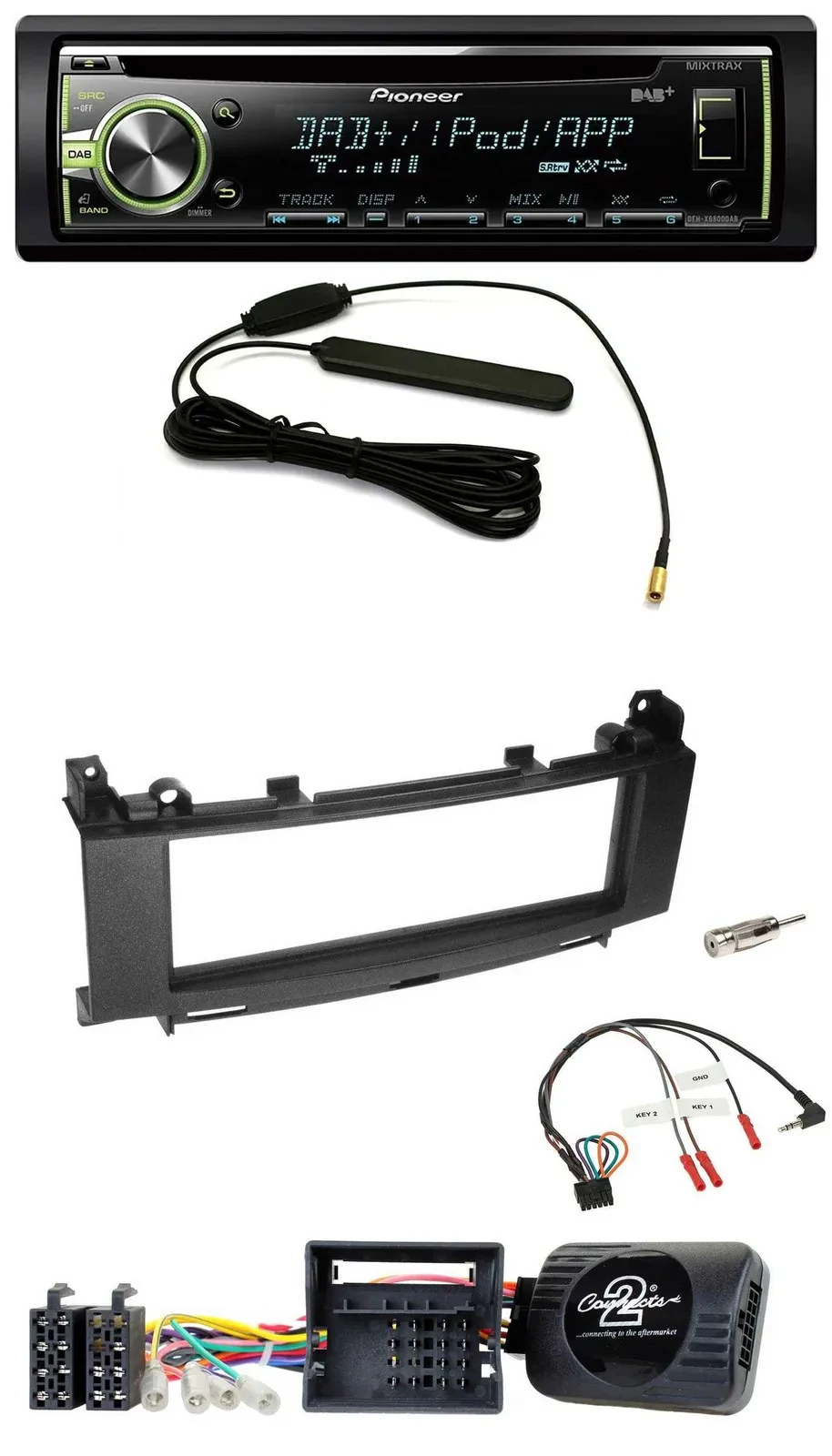 Pioneer MP3 USB CD DAB Lenkrad Autoradio für Mercedes A-Klasse 05-12 B-Klasse 05