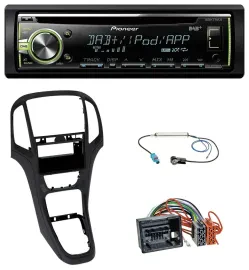Автомагнитола Pioneer для Opel Astra J (с 2009) CD, DAB, USB, AUX, черный (перламутровый)