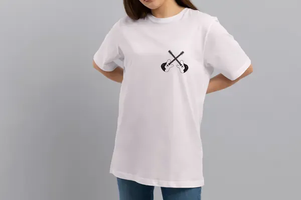 Футболка Popmerch MWS79 "Crosshair Necks" белая, мужская, размер S