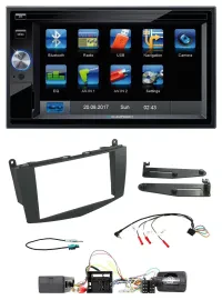 Blaupunkt Lenkrad USB Bluetooth TMC 2DIN Navigation für Mercedes C W204 Aktivsys