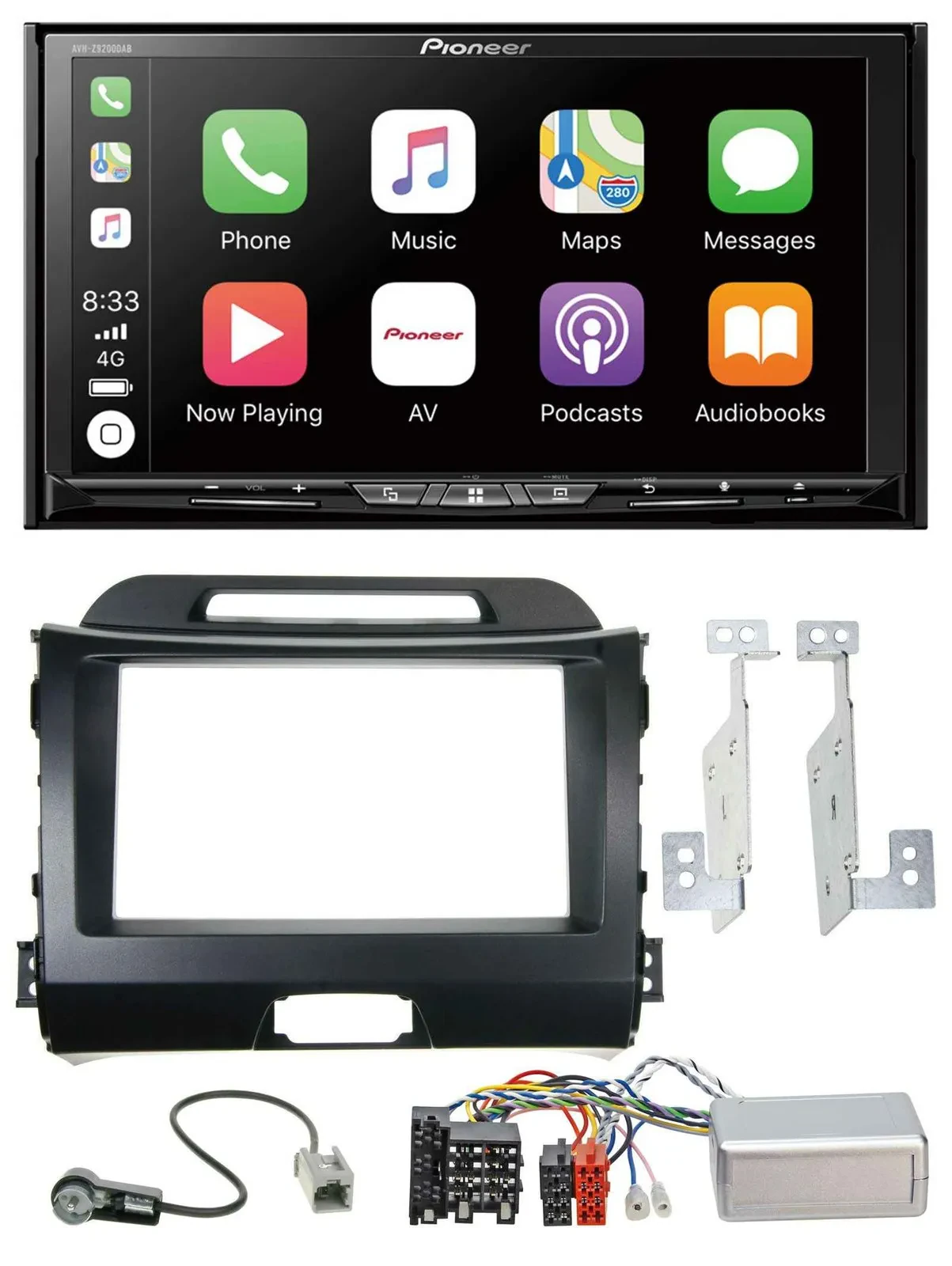Автомагнитола Pioneer 2-DIN, USB, DAB, DVD, Bluetooth, для Kia Sportage III (2010–2015)
