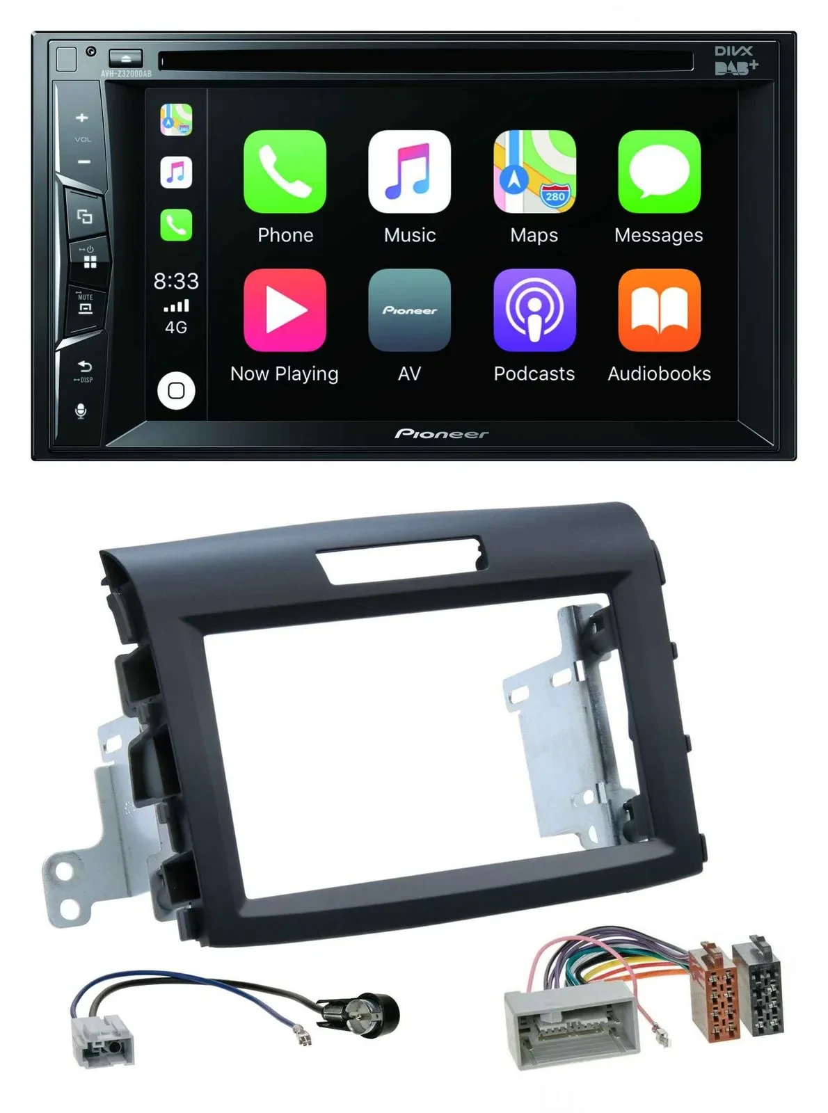 Pioneer MP3 USB DVD Bluetooth DAB 2DIN Autoradio für Honda CR-V FR5/FR6 ab 2012