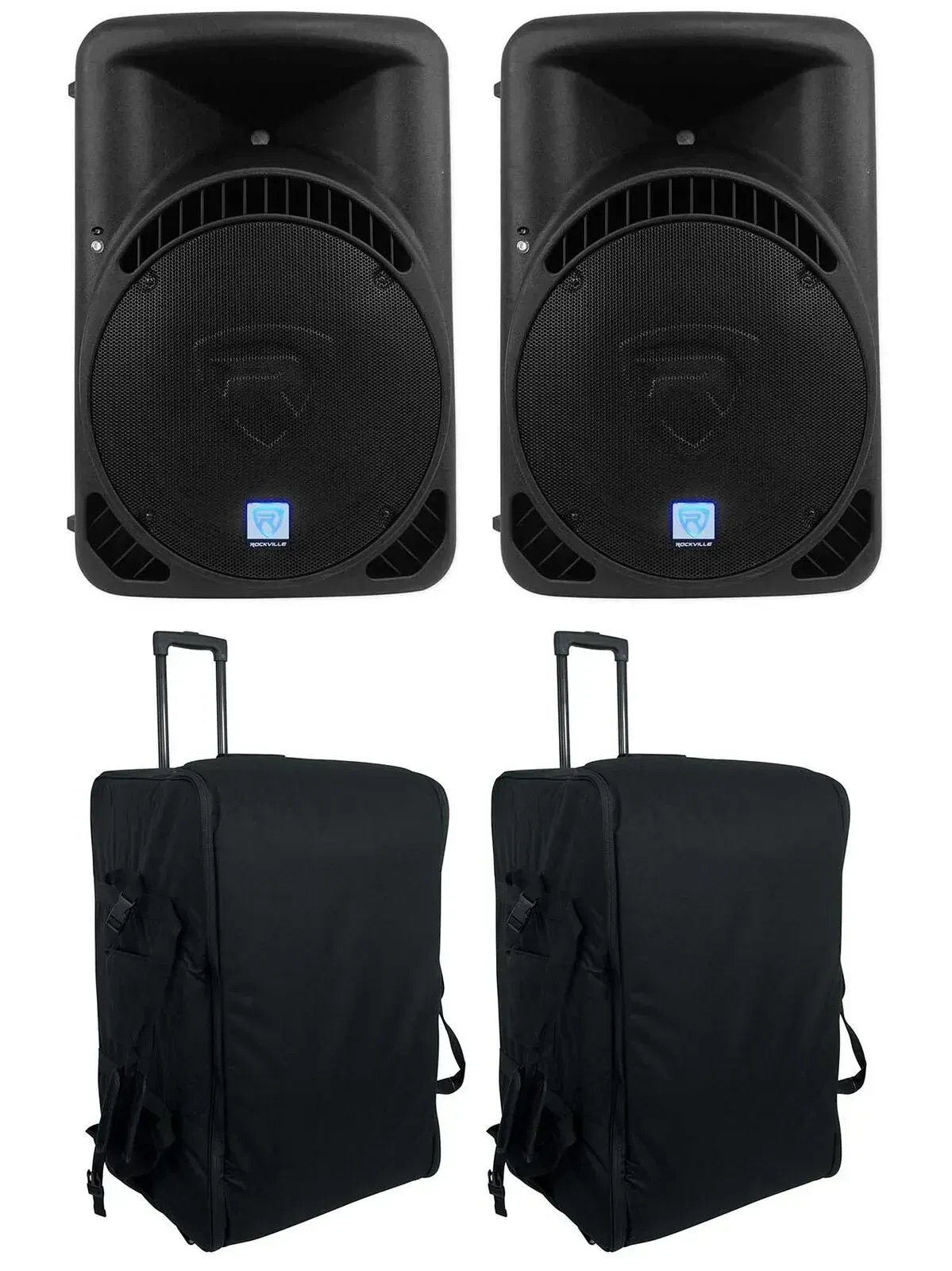 Активная акустическая система Rockville RPG15BT Black с чехлом (пара)