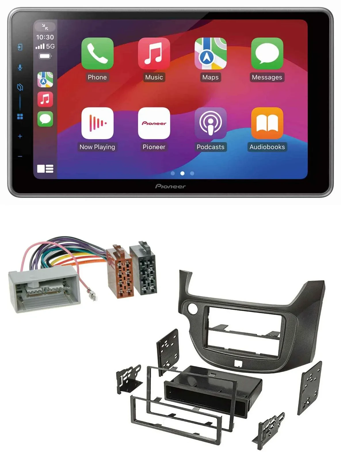 Pioneer MP3 USB DAB Bluetooth 2DIN Autoradio für Honda Jazz ab 09 dunkelgrau