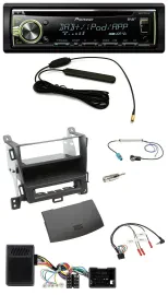 Pioneer MP3 USB CD DAB Lenkrad Autoradio für Opel Tourer Zafira ab 2013 jet blac