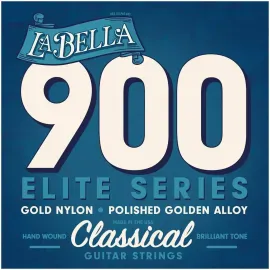 Струны для классической гитары La Bella 900 Elite Gold Nylon Hard 28-43