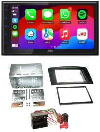 Автомагнитола JVC 2DIN DAB Bluetooth USB MP3 для Mercedes M‑Class W164 (2005–2011)