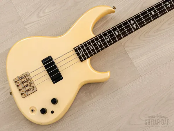 1983 Aria Pro II SB Elite-1 Vintage Neck Through Bass Pearl White, Japan...