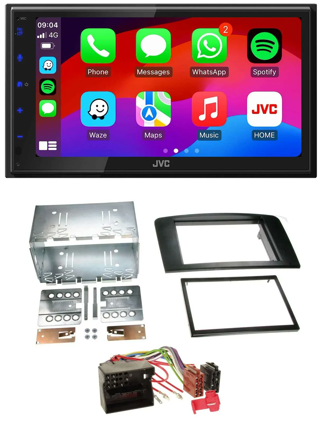 Автомагнитола JVC 2DIN DAB Bluetooth USB MP3 для Mercedes M‑Class W164 (2005–2011)