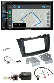 Alpine DAB TMC Bluetooth 2DIN USB Lenkrad Navigation für Suzuki Swift ab 2011