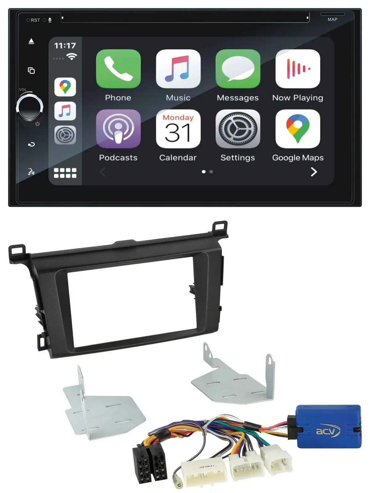 Blaupunkt 2DIN Bluetooth DAB USB DVD MP3 Autoradio für Toyota RAV 4 (ab 2013)