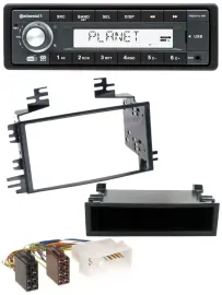 Автомагнитола Continental 1-DIN MP3/AUX/USB/DAB для Kia Rio и Hyundai Accent (2006–2011)