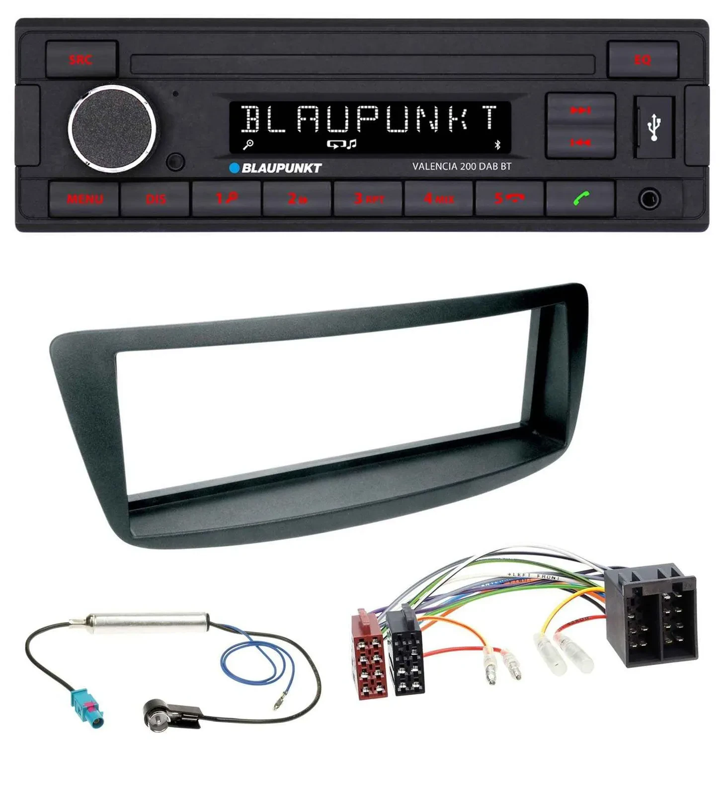 Blaupunkt DAB MP3 Bluetooth USB Autoradio für Citroen C1 Peugeot 107 Fakra Phant