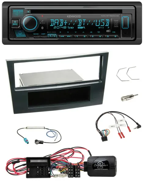 Kenwood Bluetooth DAB CD Lenkrad USB Autoradio für Opel Corsa D Schwarz 09-14
