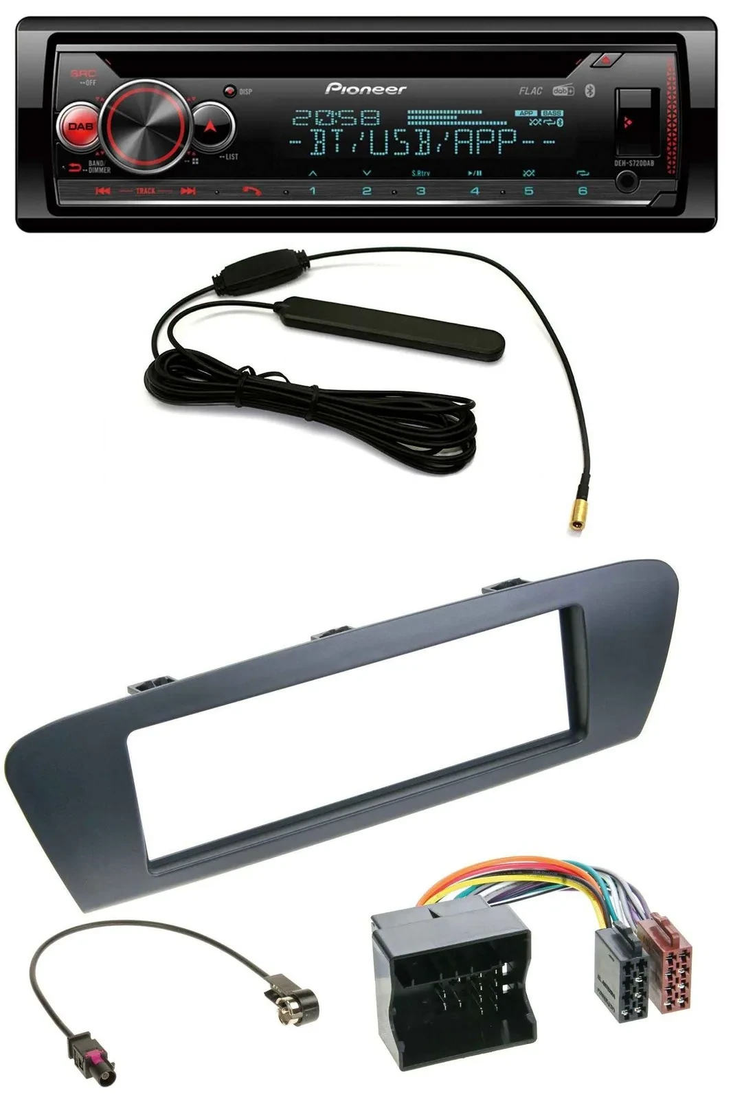 Автомагнитола для Renault Scenic (с 2012) Pioneer USB, DAB, MP3, Bluetooth, CD, серый