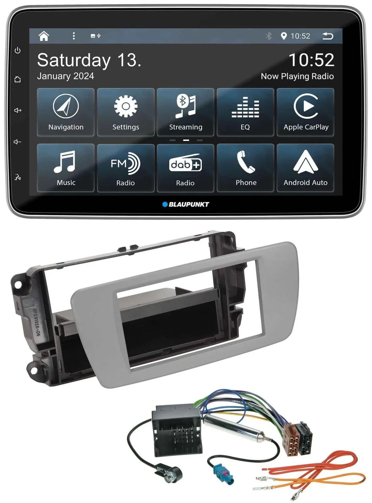 Blaupunkt USB DAB SD MP3 Bluetooth Autoradio für Seat Ibiza (ab 08) - dublingrau