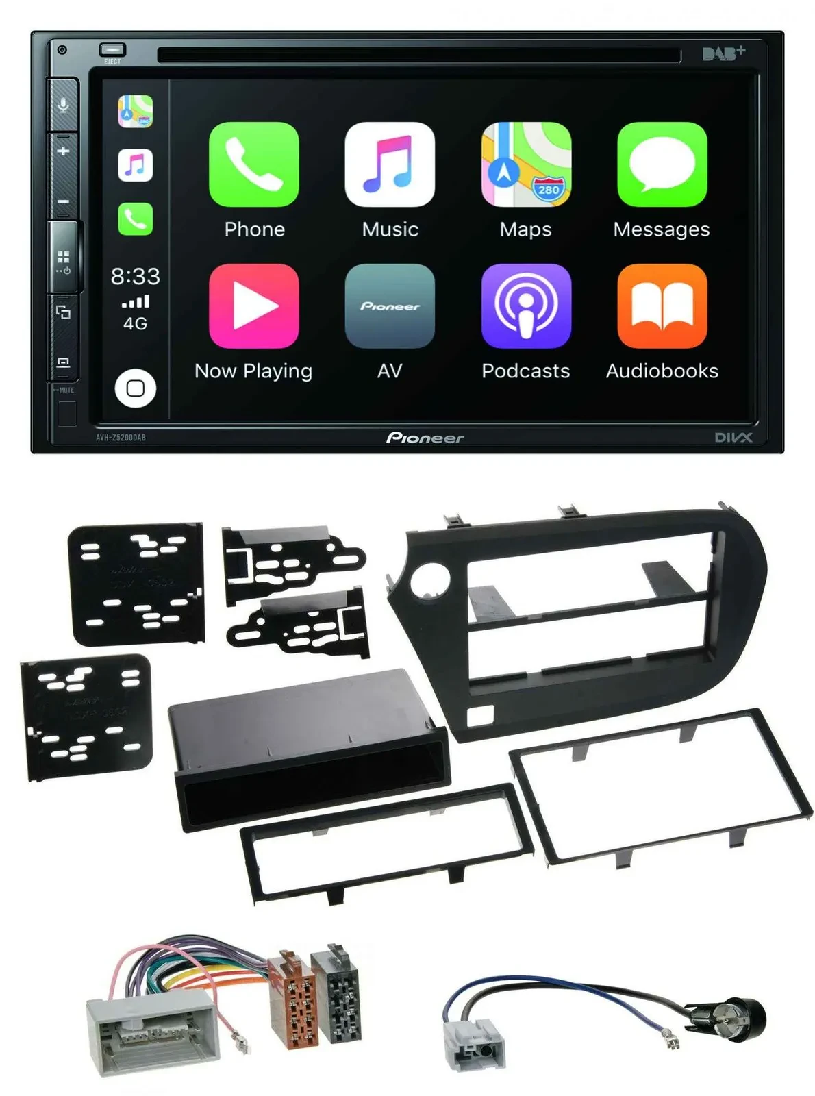 Pioneer DVD 2DIN MP3 DAB Bluetooth USB Autoradio für Honda Insight ZE2 09-13