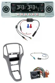 Dietz DAB USB MP3 Bluetooth Autoradio für Opel Astra J ab 2009 Titan grau