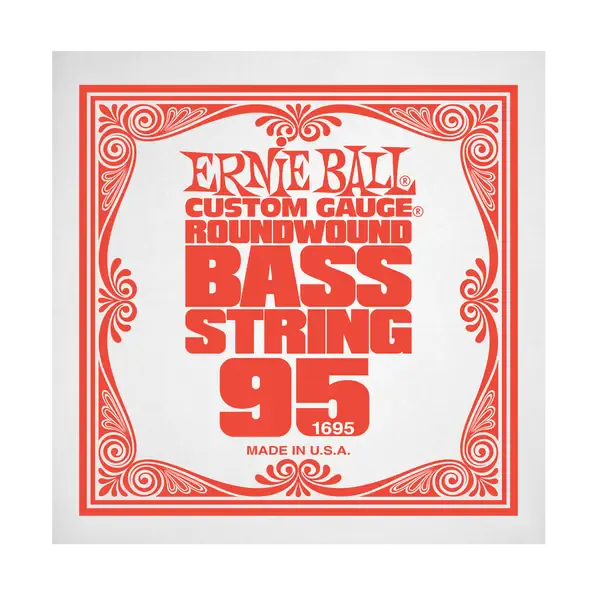 Струна для бас-гитары Ernie Ball P01695, сталь никелированная, круглая оплетка, калибр 95