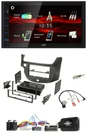 JVC USB Bluetooth Lenkrad DAB 2DIN Autoradio für Honda Jazz ab 14 dunkelgrau