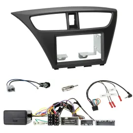 Radioset Lenkradadapter Doppel DIN Autoradio für Honda Civic ab 12 schwarz