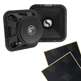 Kicker 49ST9MR4 9" Pro-Audio Midrange Car Speakers + Sound Damping