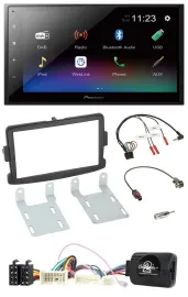 Pioneer USB Bluetooth DAB 2DIN Lenkrad Autoradio für Dacia Sandero ab 2013 schwa