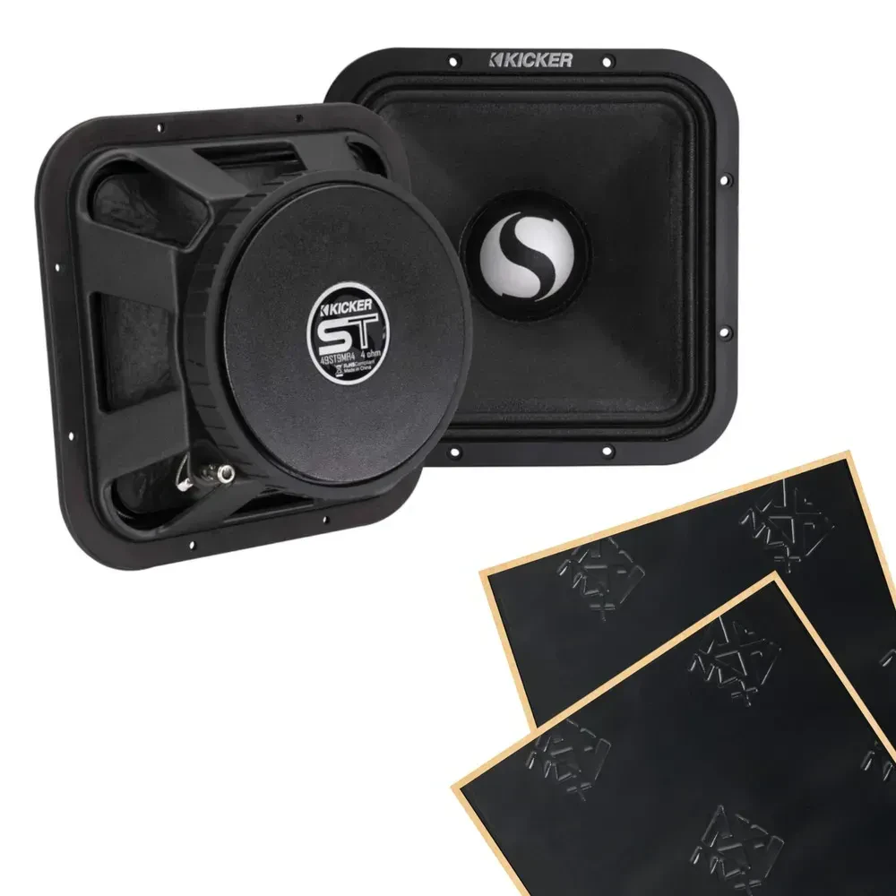 Динамики для автомобиля Kicker 49ST9MR4 9" среднечастотные с комплектом шумоизоляции (набор)