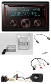 Автомагнитола Pioneer 2DIN DAB Bluetooth USB CD для Dacia (с 2012), светло-серебристый