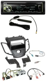 Pioneer MP3 USB CD DAB Lenkrad Autoradio für Ford Fiesta 10-17 ohne Display schw