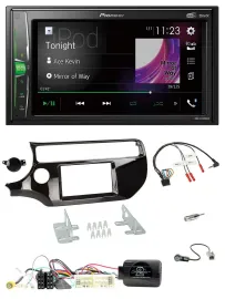 Pioneer 2DIN Lenkrad DAB USB Bluetooth Autoradio für Kia Rio UB 2017-2023 piano