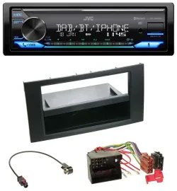 JVC Bluetooth DAB USB MP3 Autoradio für Ford Fusion Transit Kuga 05-12 schwarz